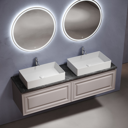 Столешница для ванной комнаты  SANCOS Black Sky 1600х460 c отверстием под смеситель, TT160A1X